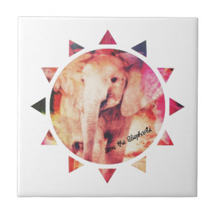 Save the Elephants, Baby Elephant Sunshine Tile