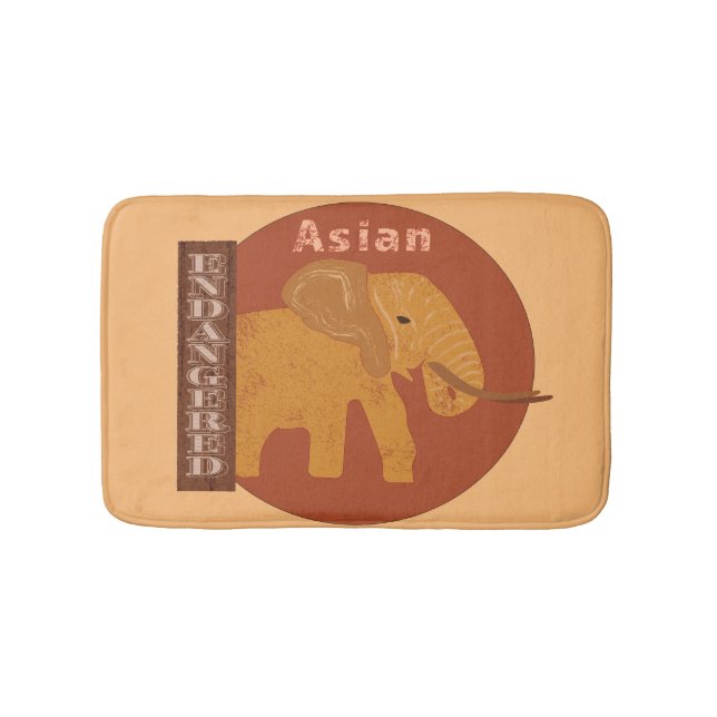 Save the Elephants Bath Mat (Front)