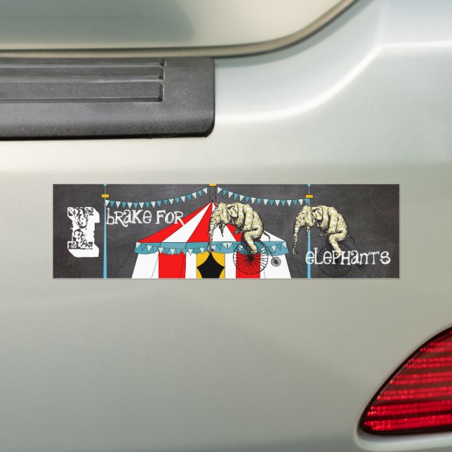 Save the Elephants Bumper Sticker (On Car)