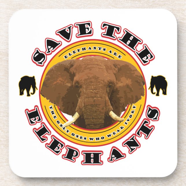 Save the Elephants Coaster (Front)