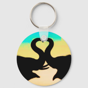 Save the Elephants heart trunks Keychain