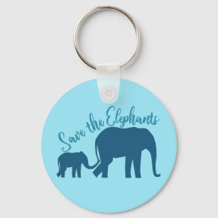 Save the Elephants Keychain