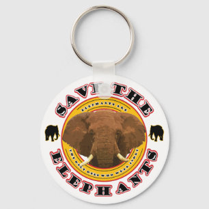 Save the Elephants Keychain
