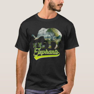 Save the Elephants protected species Animal welfar T-Shirt