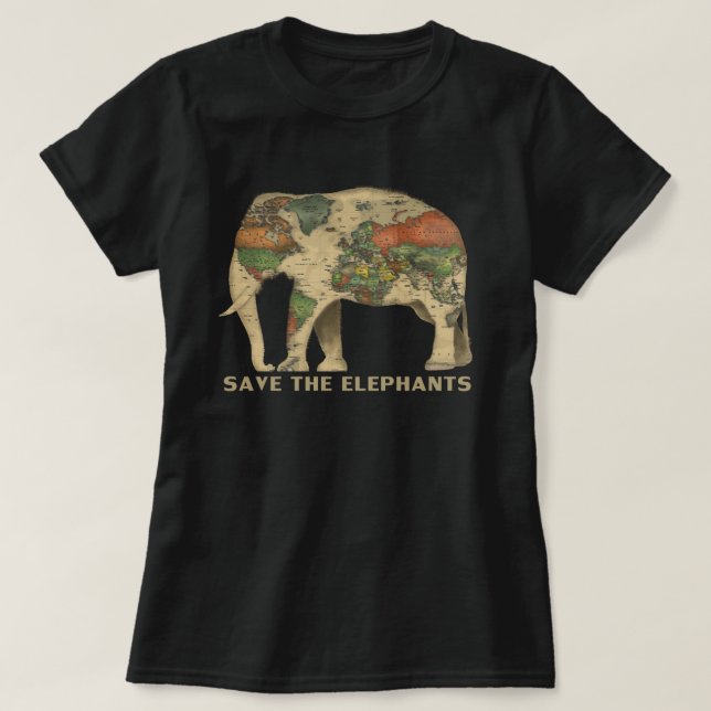 Save The Elephants T-Shirt (Design Front)