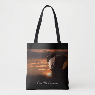Save The Elephants  Tote Bag