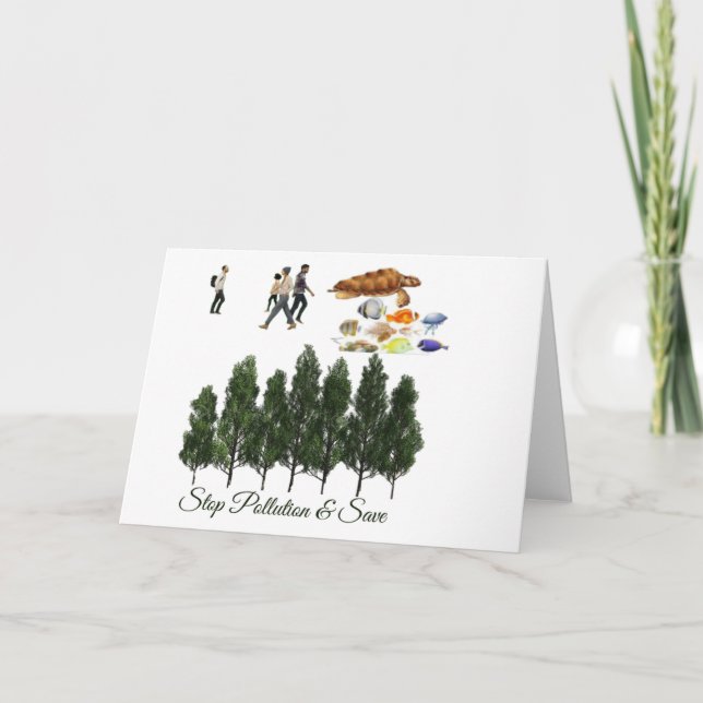 Save the environment message  Card (Front)