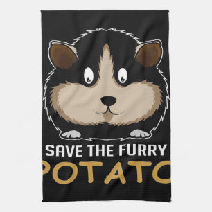 Save The Furry Potato Gifts For Guinea Pig Lover Kitchen Towel