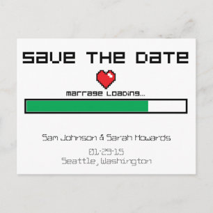 Save The Game - Video Game Style Announcement Postcard