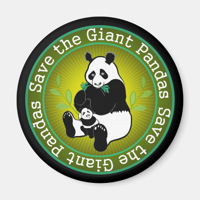 Save the Giant Pandas Magnet (Front)