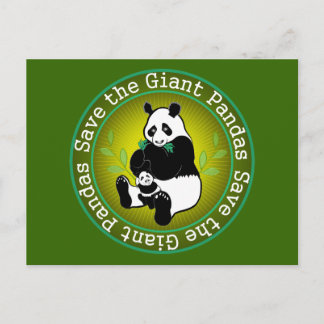 Save the Giant Pandas Postcard