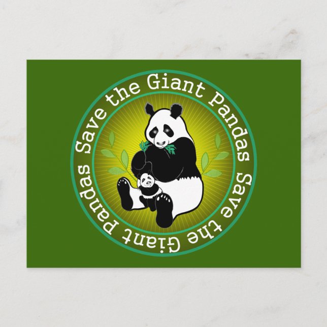 Save the Giant Pandas Postcard (Front)