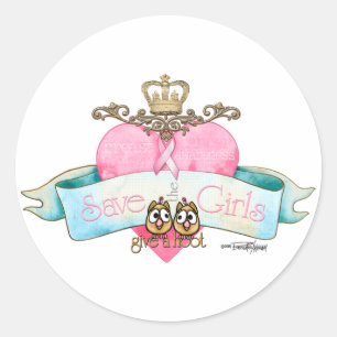 Save the Girls - Give a Hoot Classic Round Sticker