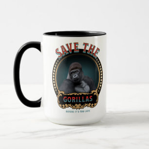 Save The Gorilla   Endangered Species  Mug