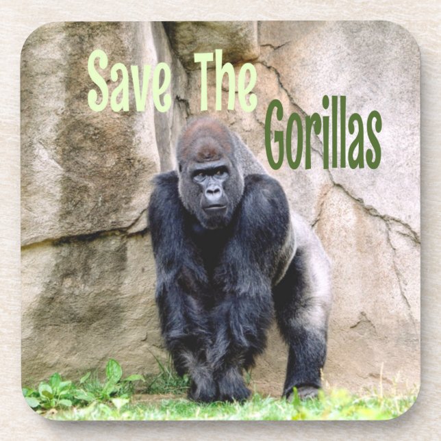 Save The Gorillas Coaster (Front)
