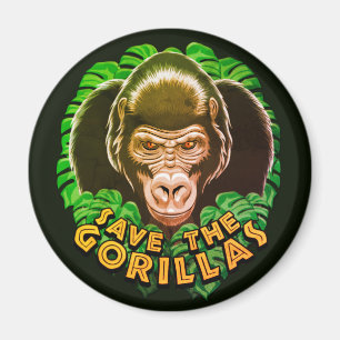 Save The Gorillas - Conservation Awareness Quote Magnet