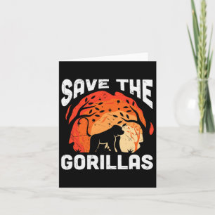 Save The Gorillas Eco-friendly Earth Day  Card