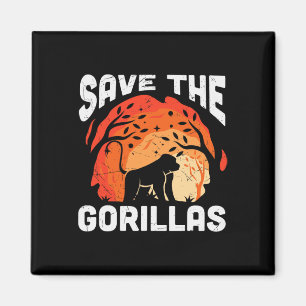Save The Gorillas Eco-friendly Earth Day Magnet