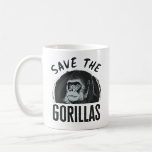 Save the Gorillas Gorilla Endangered Extinction Coffee Mug