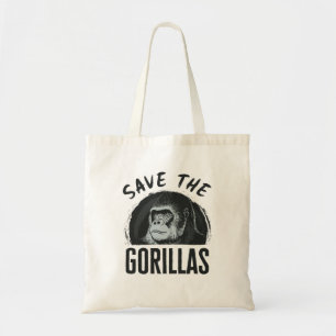 Save the Gorillas Gorilla Endangered Extinction Tote Bag