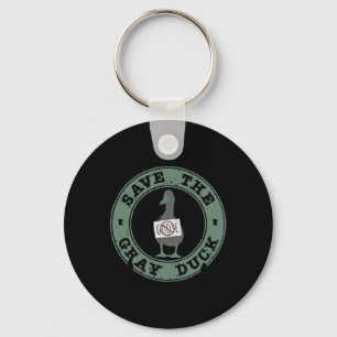 Save The Grey Duck Funny Animals Christmas Farm Lo Keychain