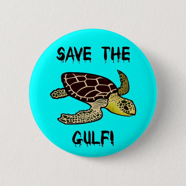Save the Gulf 2 Inch Round Button (Front)