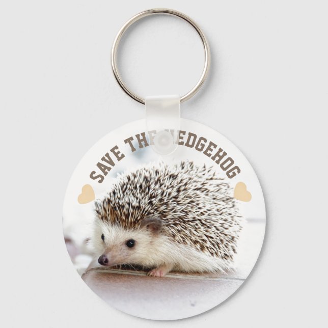 Save The Hedgehog Keychain (Front)