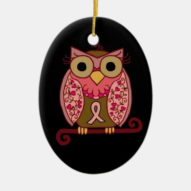 Save The Hooters Owl Ceramic Ornament (Front)