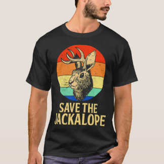 Save The Jackalope, Vintage Retro Camping Lover T-Shirt