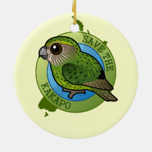 Save the Kakapo Ceramic Ornament
