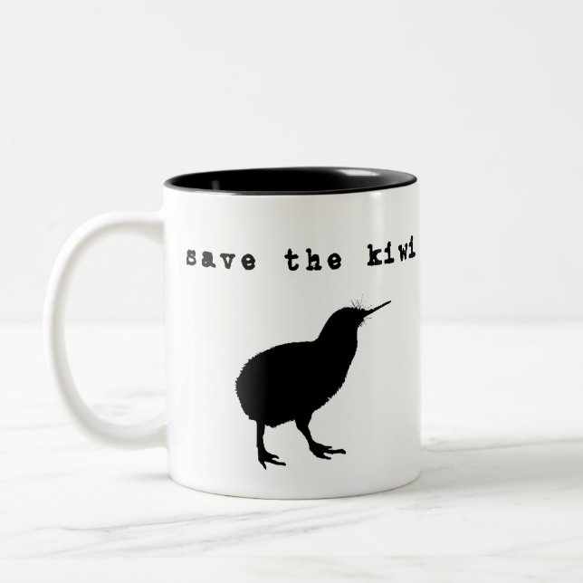 Save the Kiwi New Zealand Coffee Mug (Left)