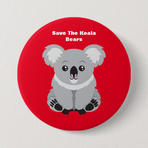 Save the Koala Bears 3 Inch Round Button
