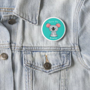 Save the Koalas 2 Inch Round Button