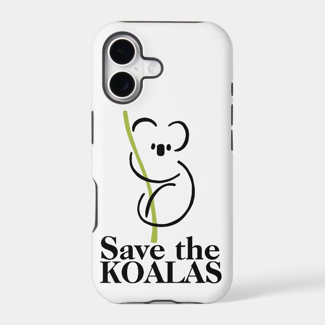 Save the Koalas iPhone case (Back)