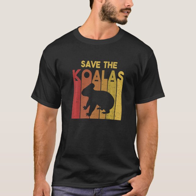 Save the Koalas Retro Koala Koala Bear Australia R T-Shirt (Front)