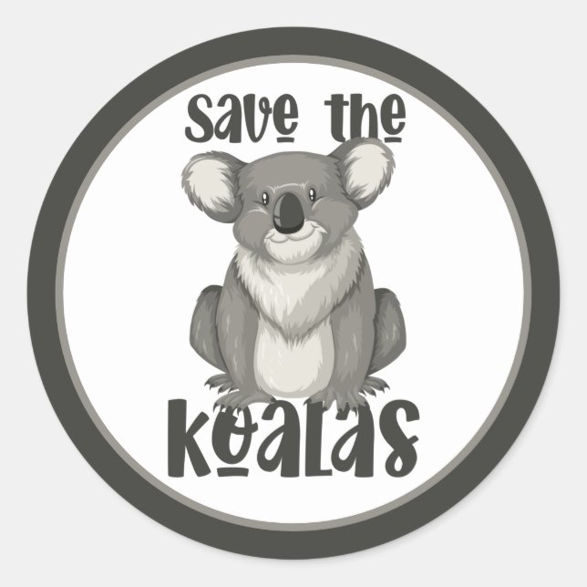 Save the Koalas Sticker (Front)