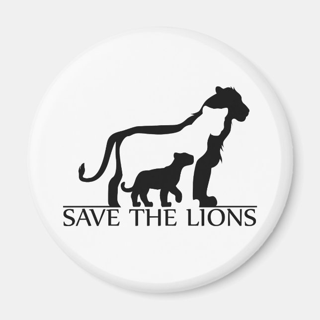 Save the Lions Magnet (Front)
