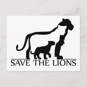 Save the Lions Postcard