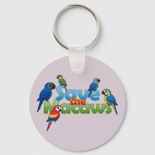 Save the Macaws Keychain