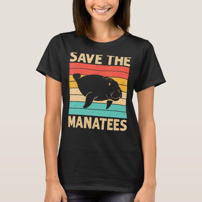 Save The Manatee For Men Women Floaty Potato T-Shirt (Front)