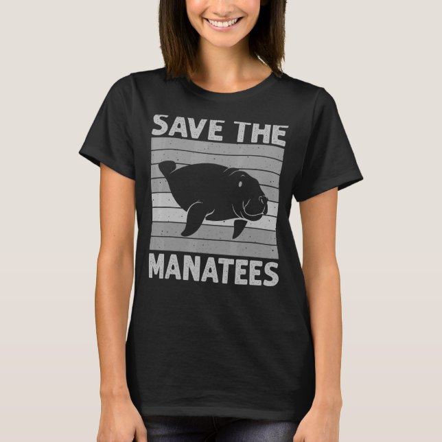 Save The Manatee For Men Women Floaty Potato   T-Shirt (Front)