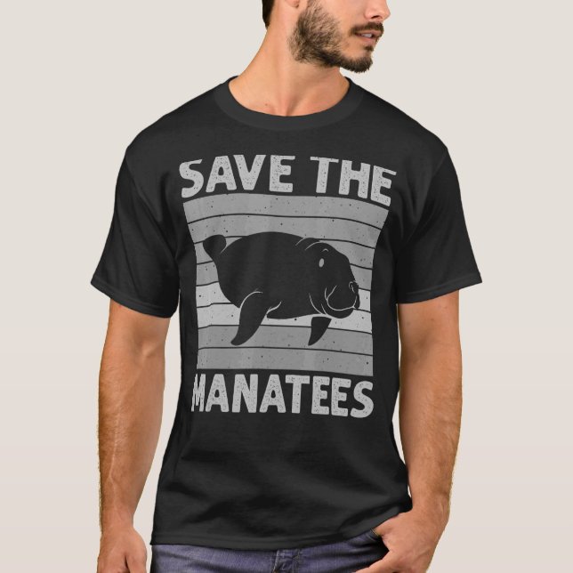 Save The Manatee For Men Women Floaty Potato   T-Shirt (Front)