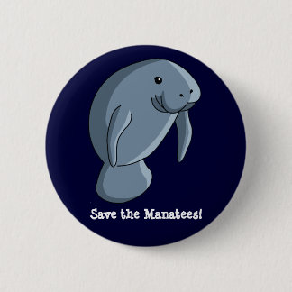 Save the Manatees! 2 Inch Round Button