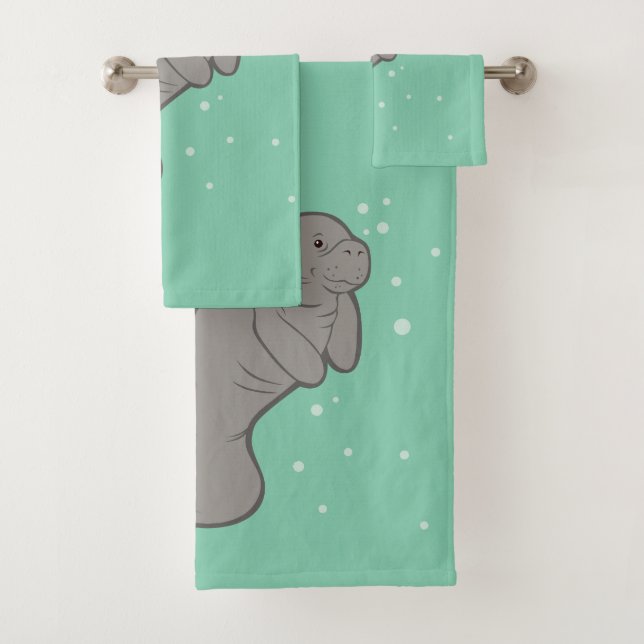 Save the Manatees! Bath Towel Set (Insitu)