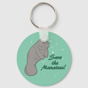 Save the Manatees! Keychain