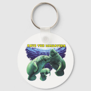 Save the Manatees Keychain