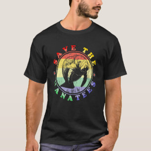 Save The Manatees Love Manatees Animal Retro Manat T-Shirt