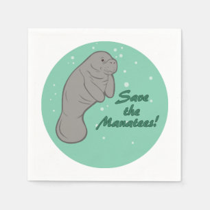 Save the Manatees! Napkin