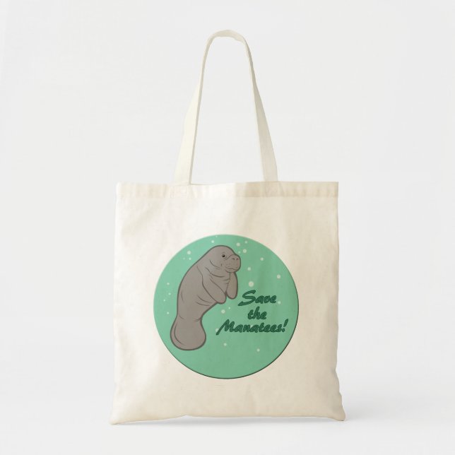 Save the Manatees! Tote Bag (Front)