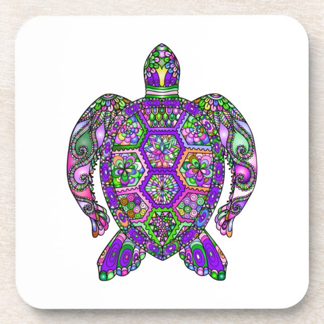 Save the Marine Sea Turtles Coaster (Front)